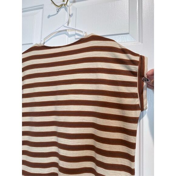 Rylee & Cru Cedar Stripe All Over Short Sleeve Henley Shirt Mini Dress Women's - Picture 15 of 15